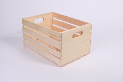 Pine Storage Crate Perspective: front