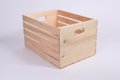 Adwood Manufacturing Wooden Crate Perspective: front