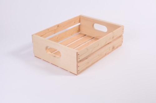 Pine Storage Crate Perspective: front