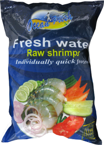 Fresh Water Raw Shrimps Perspective: front
