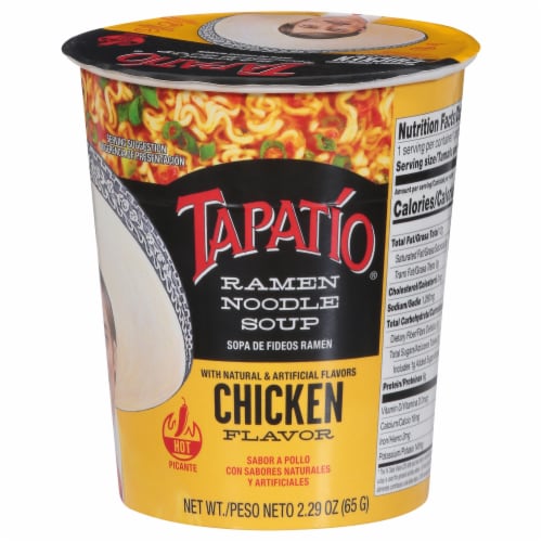 Tapatio Ramen Chicken Soup Cup Perspective: front