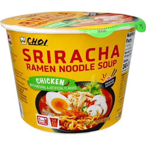 Choi™ Sriracha Chicken Instant Ramen Noodles Perspective: front