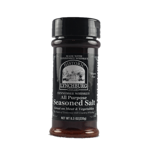 Historic Lynchburg Tennessee Whiskey All Purpose Seasoned Salt Perspective: front