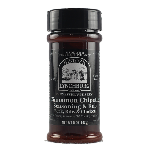Historic Lynchburg Tennessee Whiskey Cinnamon Chipotle Seasoning & Rub Perspective: front