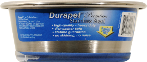 Durapet Stainless Steel Pet Bowl Perspective: front