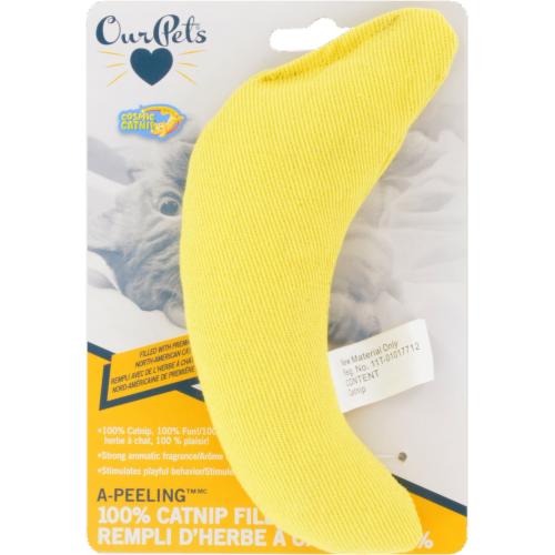 Catnip Banana Toy Perspective: front