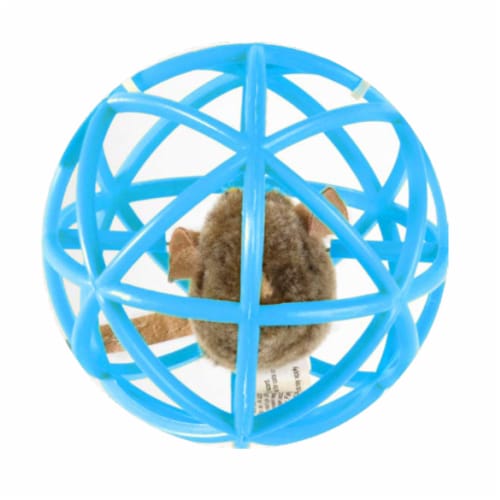 Pet Zone® Ball of Furry Fury - Teal Perspective: front