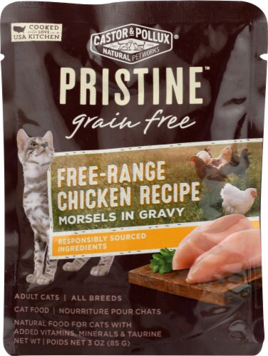 Castor & Pollux Pristine Free Range Chicken Recipe Wet Adult Cat Food Perspective: front