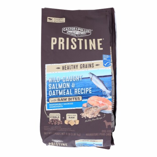 Castor & Pollux Pristine Wild-Caught Salmon and Oatmeal Recipe Dry Adult Dog Food Perspective: front