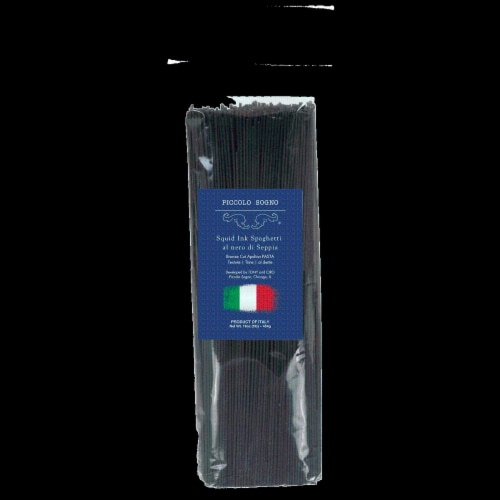 Piccolo Sogno Squid Ink Spaghetti Bronze Cut Apulian Pasta Perspective: front