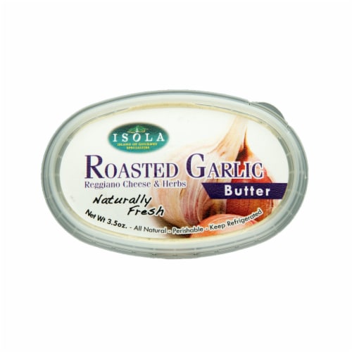 Isola Italian Premium Roasted Garlic Flavored Butter-6 Pack Perspective: front
