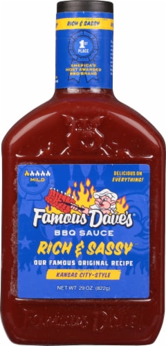 Famous Dave's Rich and Sassy BBQ Sauce Perspective: front