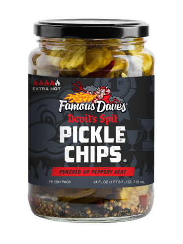 Famous Dave's® Devil's Spit Pickle Chips Perspective: front