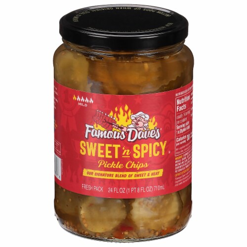 Famous Dave's® Sweet 'n Spicy Pickle Chips Perspective: front