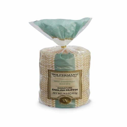 Woflerman's® 1910 Original Recipe English Muffin Perspective: front