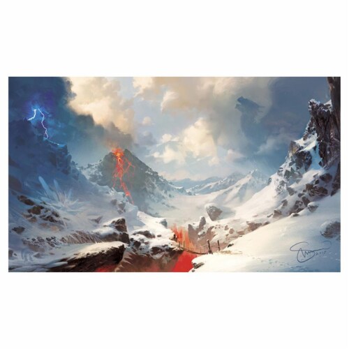 Play Mat Lands Mountains Card Accessories Perspective: front