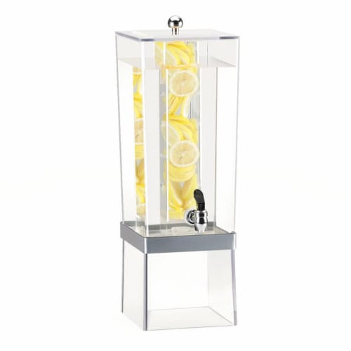 3 gal Econo Beverage Dispenser, Silver - 8 x 10 x 24 in. Perspective: front