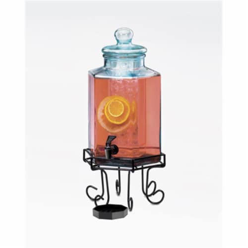 Beverage dispenser, 5 gallon orange plastic with spigot