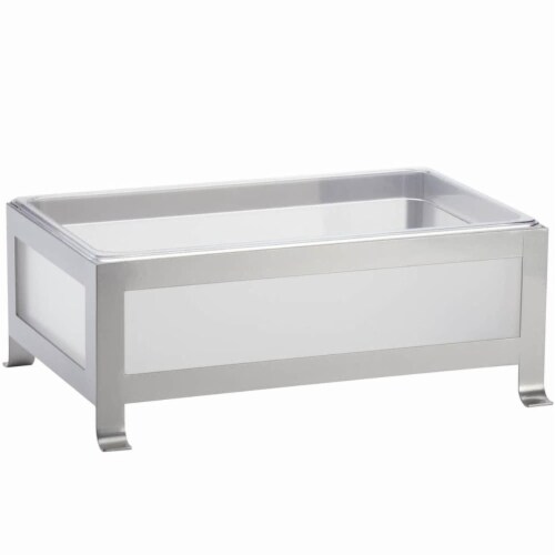 Soho Silver Ice Housing with Clear Pan - 21 x 12 x 8.25 in. Perspective: front