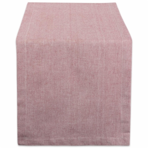 14 x 108 in. Solid Chambray Table Runner - Barn Red Perspective: front