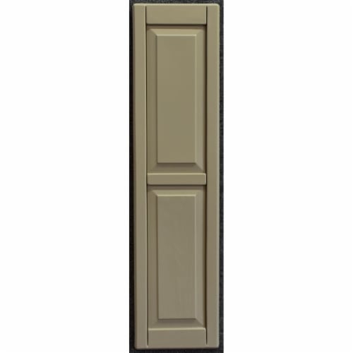 12 X 36 In. Louvered Exterior Decorative Shutters, Cream
