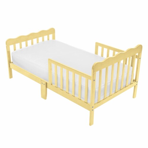 Wood Toddler Bed, Natural Perspective: front