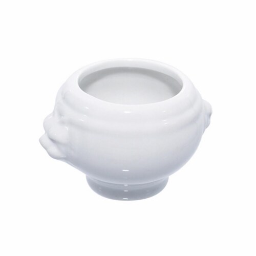 2.6 oz Mini Porcelain Soup Tureen - 2.5 Dia. x 2 in. Perspective: front