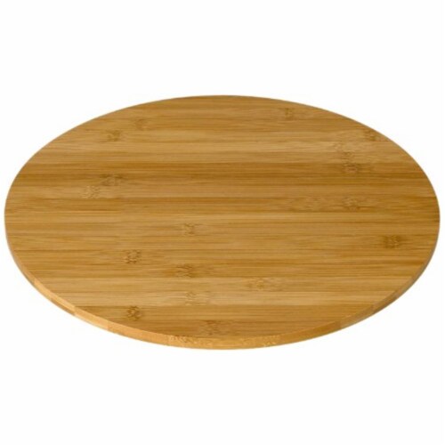 Round Bamboo Surface Display Platter Perspective: front