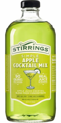Stirrings® Simple Apple Martini Cocktail Mixer Perspective: front