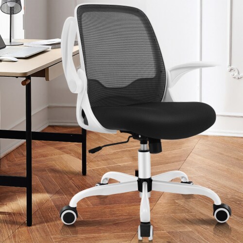 KERDOM Mesh Office Chair with Flip-up Arms & Lumbar Support