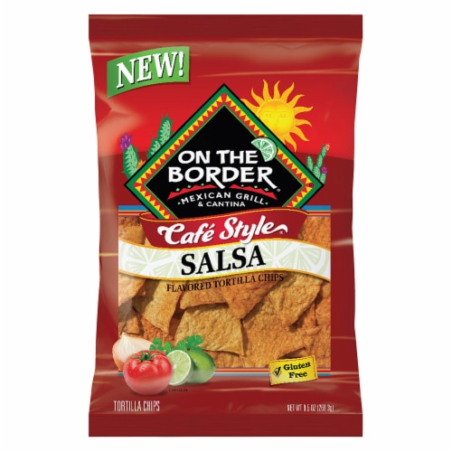 On the Border® Cafe Style® Gluten Free Salsa Flavored Tortilla Chips Perspective: front