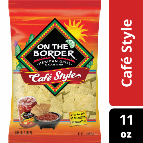 On The Border Café Style Tortilla Chips - 11oz