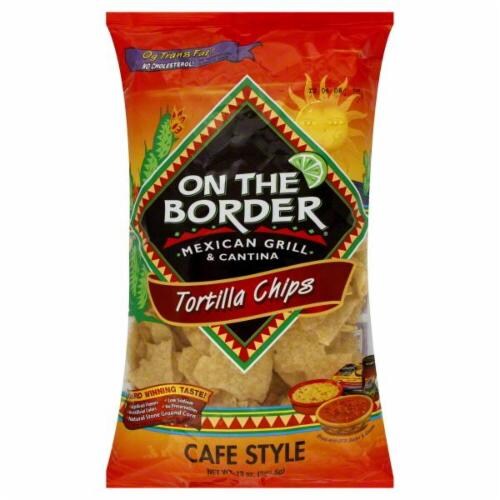 On the Border Cafe Style Tortilla Chips Perspective: front