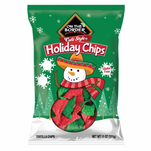 On The Border® Cafe Style® Holiday Tortilla Chips Perspective: front