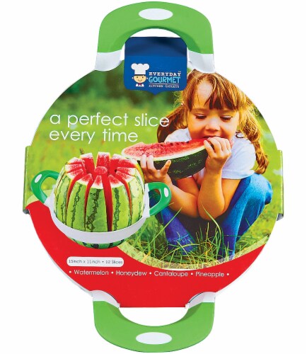 Everyday Gourmet Melon Slicer - White/Green Perspective: front