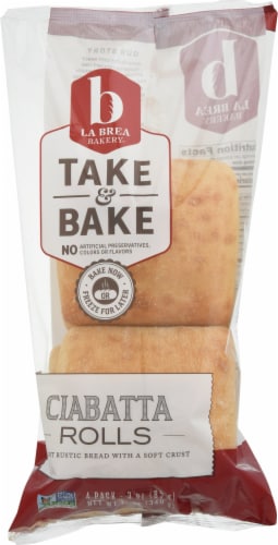 La Brea Bakery® Take & Bake Ciabatta Rolls Perspective: front