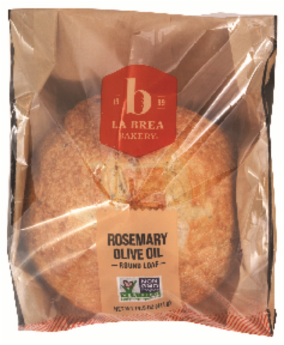 La Brea Sliced Rosemary Olive Oil Round Bread Perspective: front