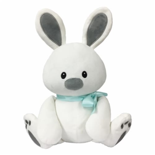Borders Unlimited Sweet Dreams Furry Friends Cloud Bunny with Teal Ribbon for 3 Yrs+ Perspective: front
