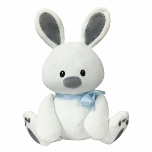 Borders Unlimited Sweet Dreams Furry Friends Cloud Bunny with Blue Ribbon for 3 ys+ Perspective: front