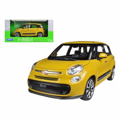 Welly 24038y 2013 Fiat 500L Yellow 1-24 Diecast Car Model Perspective: front