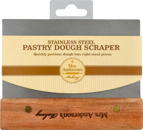 Mrs. Anderson's Stainless Steel Pastry Dough Scraper Perspective: front