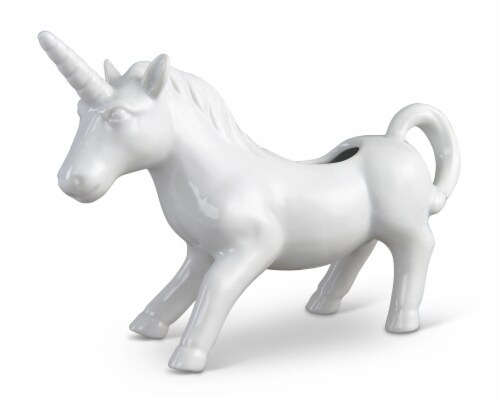 Harold Import Co. Ceramic Unicorn Creamer - White Perspective: front