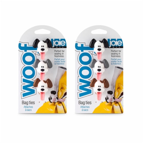 Joie Woof Bag Ties Silicone Set of 6 n a Foods Co