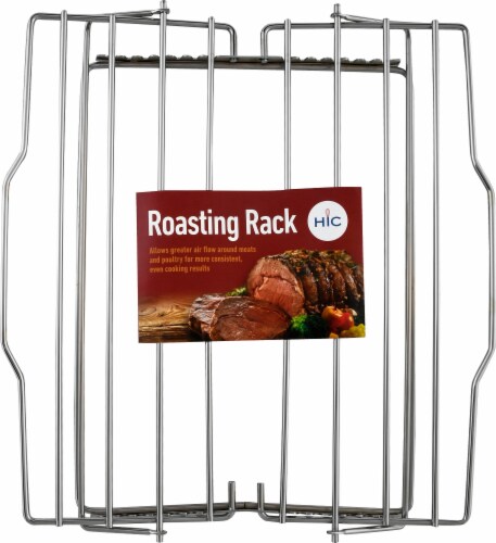 Harold Import Co. Adjustable Roasting Rack - Silver Perspective: front