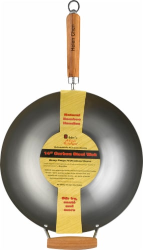 Helen's Kitchen Carbon Steel Wok Perspective: front