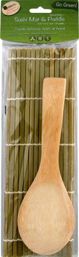 Helen's Asian Kitchen Bamboo Sushi Mat and Paddle