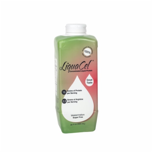 LiquaCel Oral Supplement Watermelon 32 oz Bottle Perspective: front