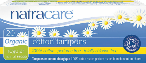 Natracare Organic Regular Tampons Perspective: front