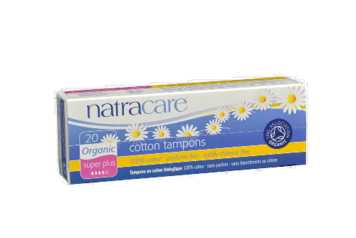Natracare Super Plus Cotton Tampons Perspective: front