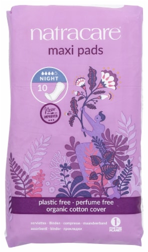 Natracare Night-time Maxi Pads Perspective: front